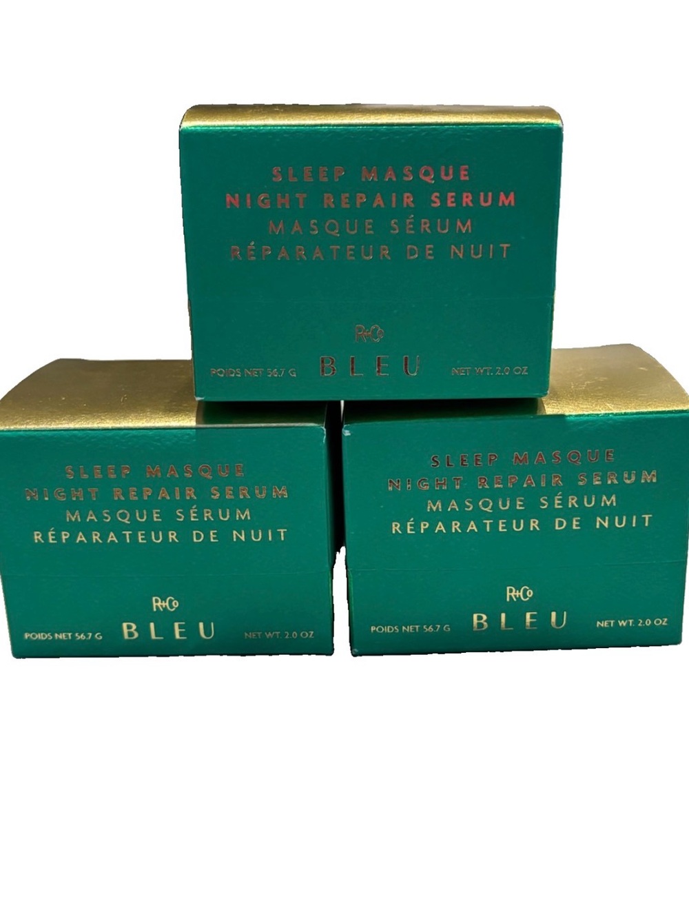 NIB R+Co BLEU Sleep Masque Night Repair Serum Bundle of 3